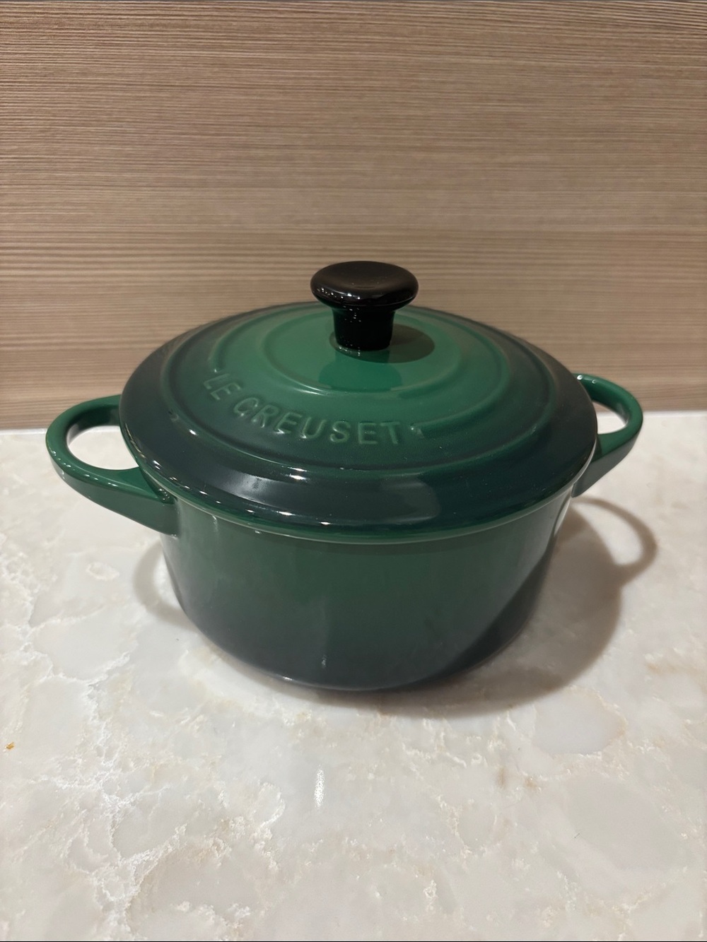 NWT Le Creuset 14cm cactus Green Round Dutch Oven w/Black Knob